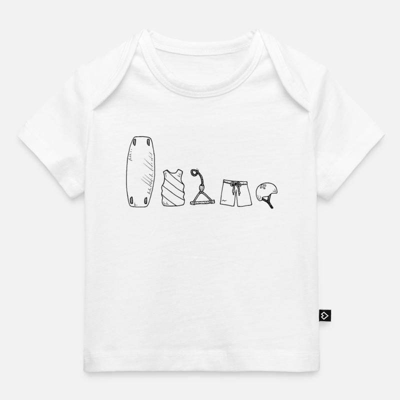 Chemise de wakeboard et de kitesurf - T-shirt Premium bébé bio - blanc