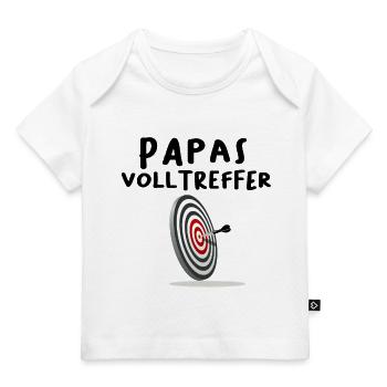 papas volltreffer dart - Baby Premium Organic T-Shirt - Weiß - Vorne