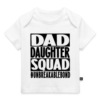 Dad Daughter Squad - Baby Premium Organic T-Shirt - Weiß - Vorne