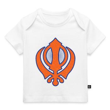 Khanda modern punjabi - sikhism sikh gift - Baby Premium Organic T-shirt - white - Front