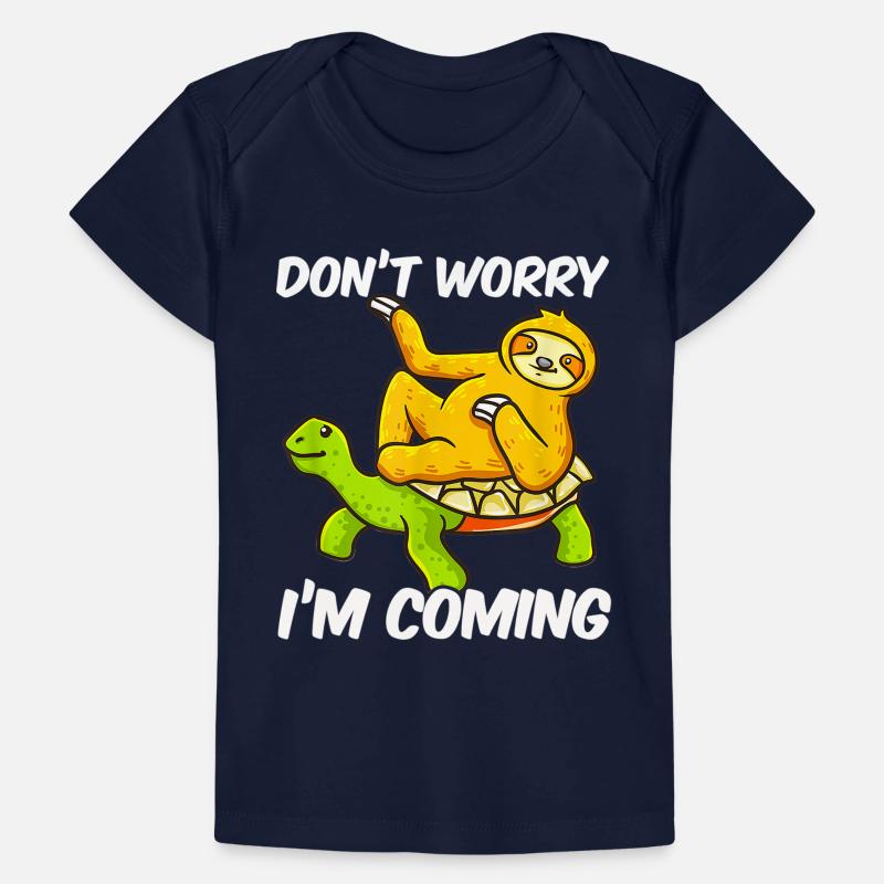 Sloth sloth lazy riding turtle Baby Premium Organic T-shirt