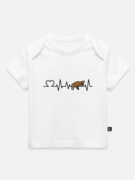 Schnabeltier Herzschlag Säugetier Geschenk - Baby Premium Organic T-Shirt - Weiß