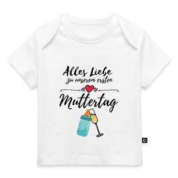 Baby Muttertag - Baby Premium Organic T-Shirt - Weiß - Vorne
