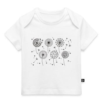 Lion amoureux Taraxacum Fleur de pissenlit - T-shirt Premium bébé bio - blanc - Devant