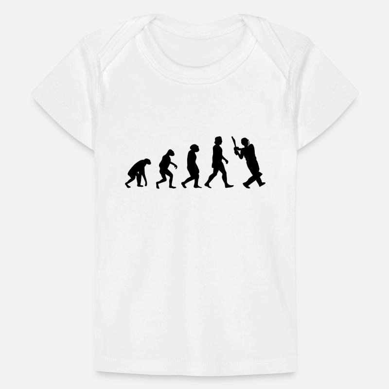 Cricket Evolution Batte de cricket joueur de cricket T-shirt Premium bébé bio
