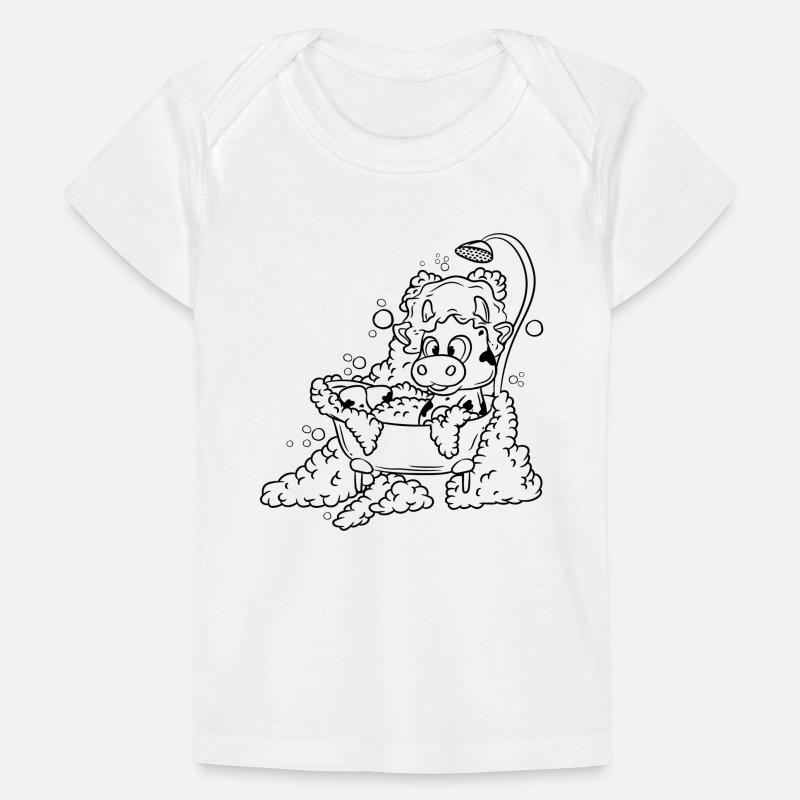 Vache dans la baignoire T-shirt Premium bébé bio