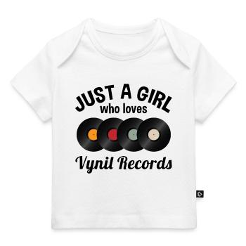 Vinyl Vinyl Saying Women Girl Gift - Baby Premium Organic T-shirt - white - Front