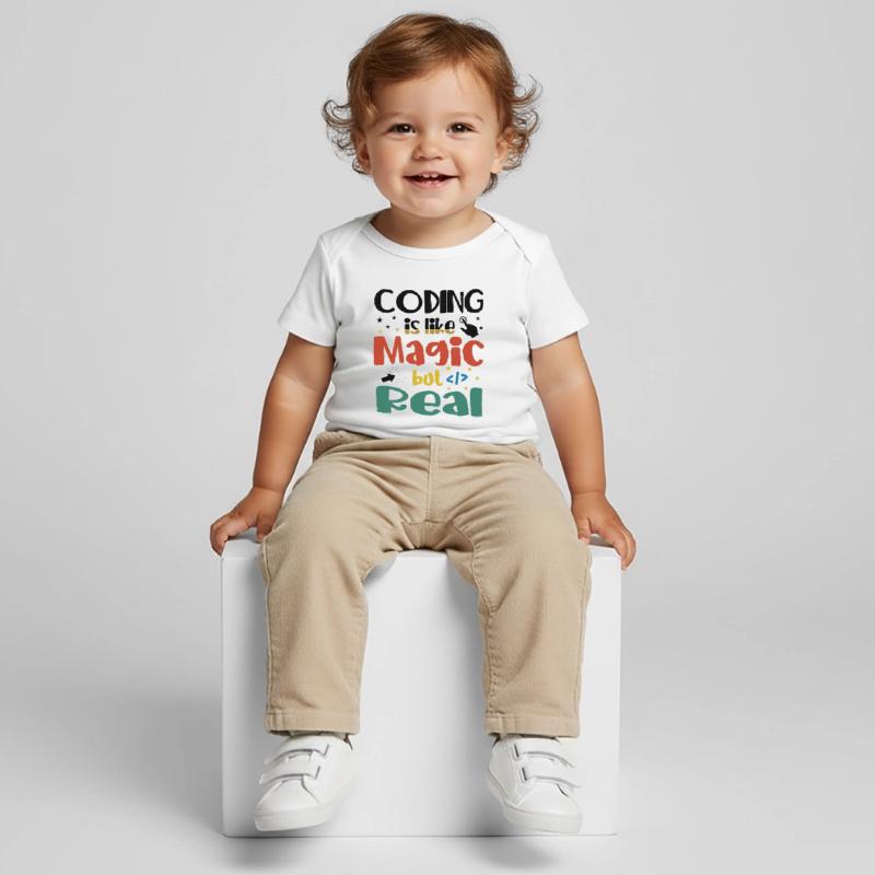 Coding Is Like Magic Coder Programmer Computer Gee Baby Premium Organic T-Shirt