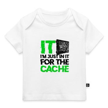 IT Je suis juste dedans pour le cache - base de données - T-shirt Premium bébé bio - blanc - Devant