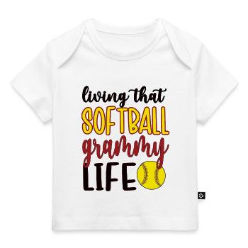 Grammy Granny By Softball Player Softball Grammy - Baby Premium Organic T-shirt - white - Front