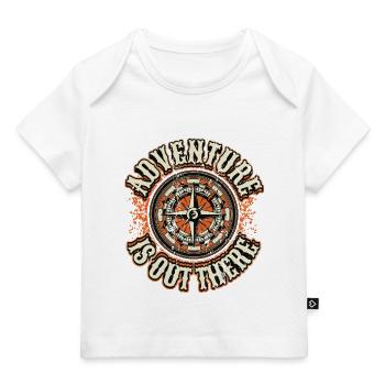 Abenteuer ist da draußen. - Baby Premium Organic T-Shirt - Weiß - Vorne