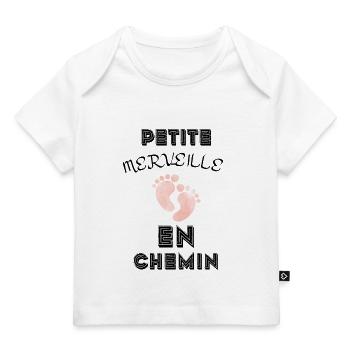 Petite merveille en chemin - T-shirt Premium bébé bio - blanc - Devant