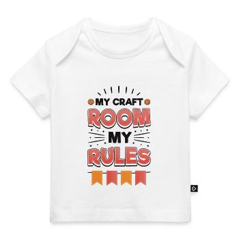 Ma salle d’artisanat Mes règles Maman rusée - T-shirt Premium bébé bio - blanc - Devant
