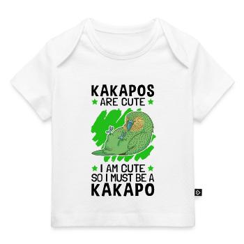 Ich bin ein Kakapo flugunfähiger Papagei - Baby Premium Organic T-Shirt - Weiß - Vorne