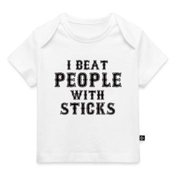 Les joueurs de crosse jouent à la crosse Relax Lacrosse - T-shirt Premium bébé bio - blanc - Devant