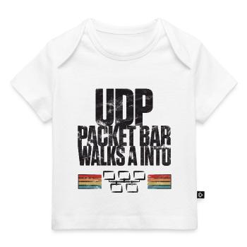 La barre de paquets UDP entre dans - T-shirt Premium bébé bio - blanc - Devant