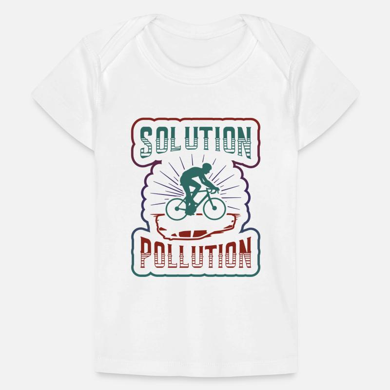 Polution Solution Umweltschutz Radfahren. Baby Premium Organic T-Shirt