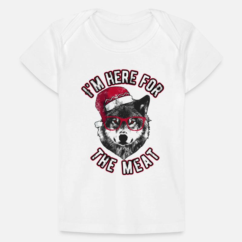 I'm here for the meat - Grumpy Christmas Wolf Baby Premium Organic T-shirt