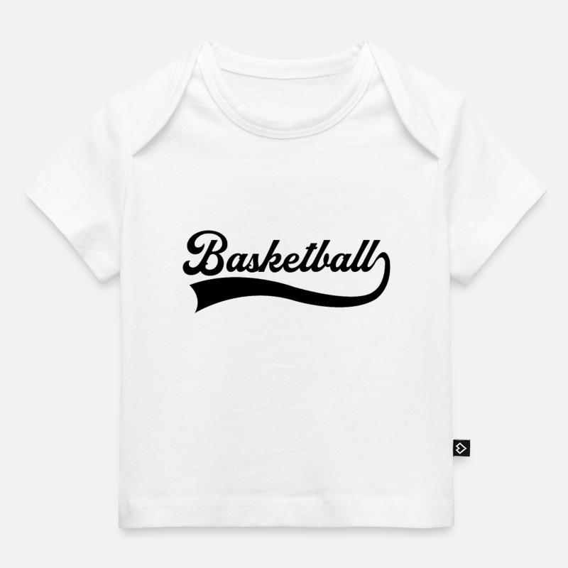 Lettrage de basket-ball - T-shirt Premium bébé bio - blanc