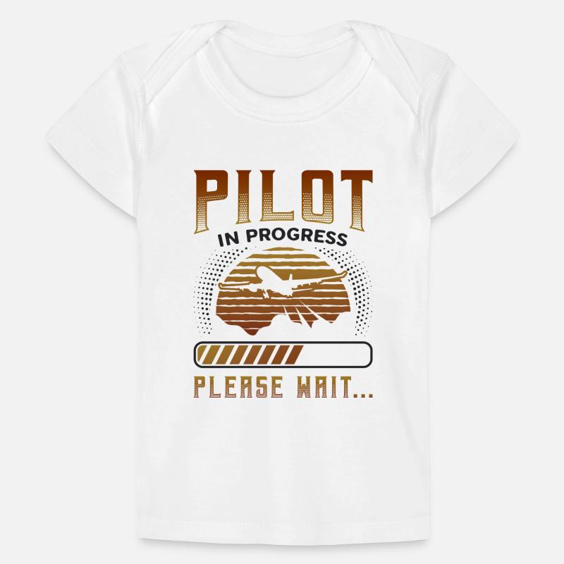 Pilot in progress, please wait, aircraft training Baby Premium Organic T-shirt
