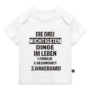 Wakeboard - Baby Premium Organic T-Shirt - Weiß - Vorne