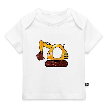 Pelle écologique pour conducteur de pelle hommes et garçons - T-shirt Premium bébé bio - blanc - Devant