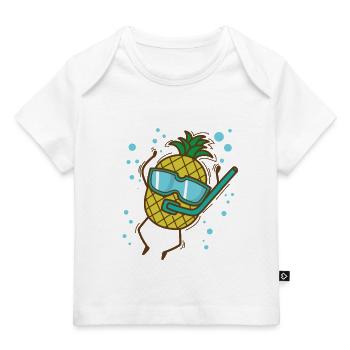 Pineapple Dips Fruits tropicaux sucrés - T-shirt Premium bébé bio - blanc - Devant