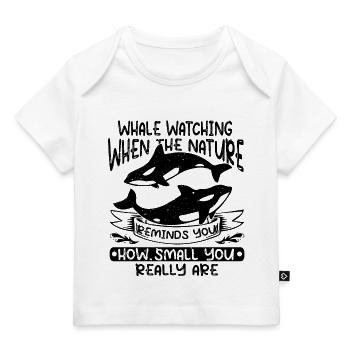 Citation de baleine pour le rorqual bleu et le béluga - T-shirt Premium bébé bio - blanc - Devant