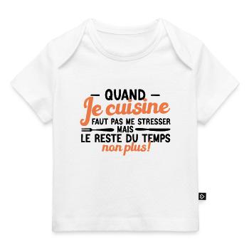 Ch'ti Cuisinier, Cuisine Nord Pas De Calais Humour - T-shirt Premium bébé bio - blanc - Devant