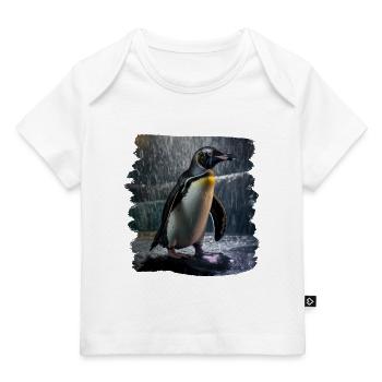 Pinguine realistic Pinguin - Baby Premium Organic T-Shirt - Weiß - Vorne