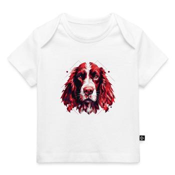 Hunde Hunderasse Zubehör Englisch Springer-Spaniel - Baby Premium Organic T-Shirt - Weiß - Vorne