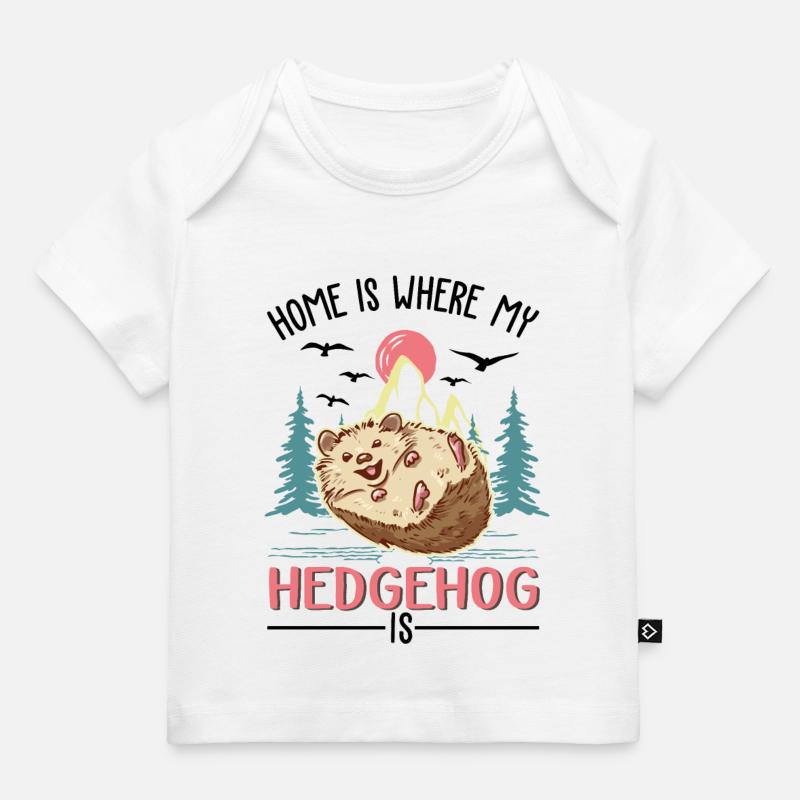 La maison, c’est là où se trouve mon hérisson - T-shirt Premium bébé bio - blanc
