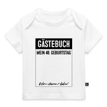 48 Jahre Gästebuch 48. Geburtstag - Baby Premium Organic T-Shirt - Weiß - Vorne
