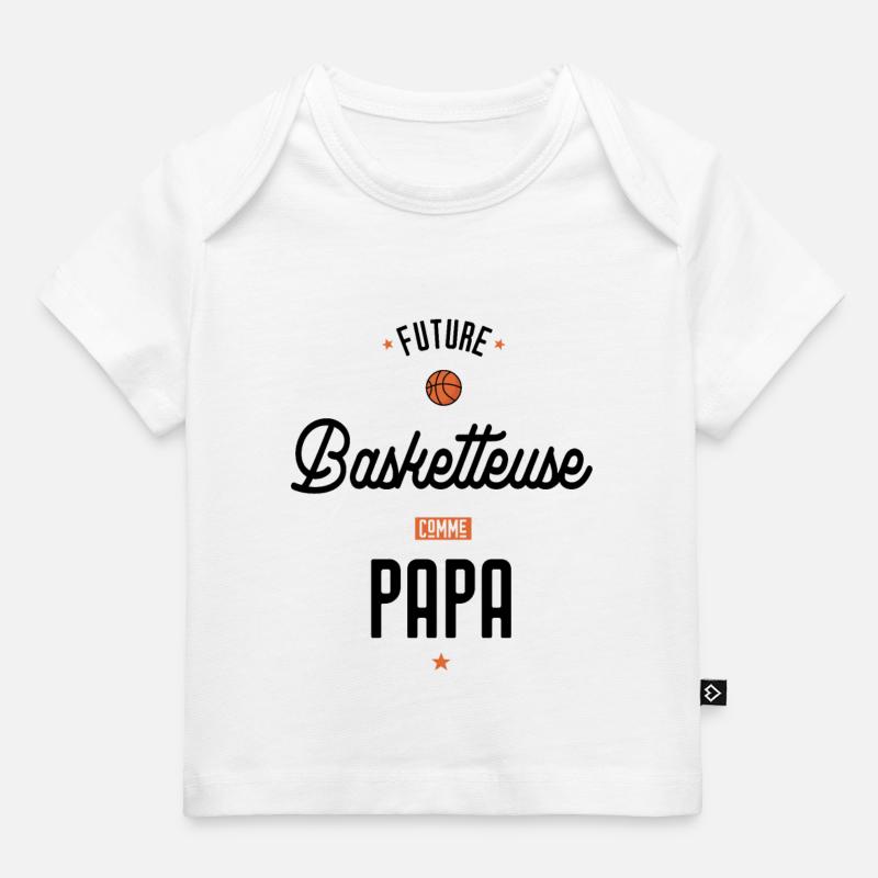 Future basketteuse comme papa - T-shirt Premium bébé bio - blanc