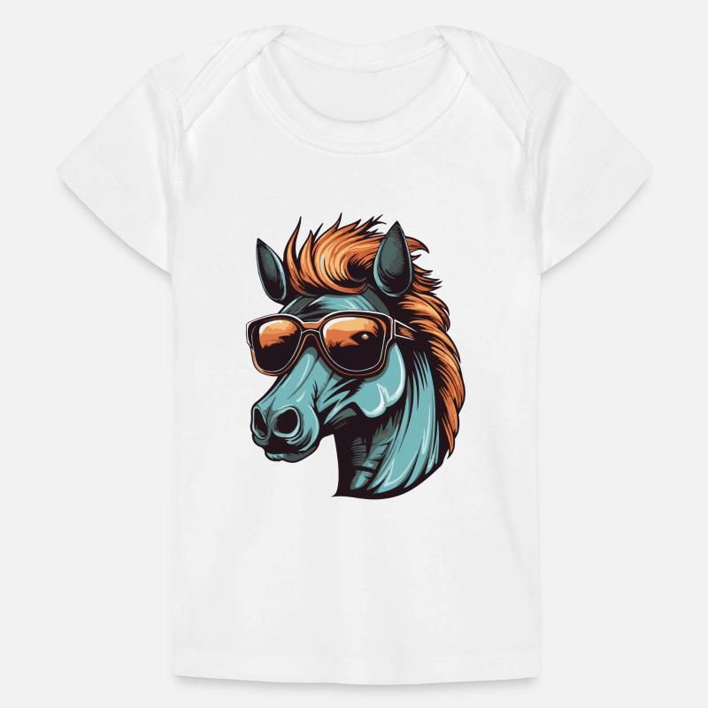 Pferd Kopf Cool Baby Premium Organic T-Shirt