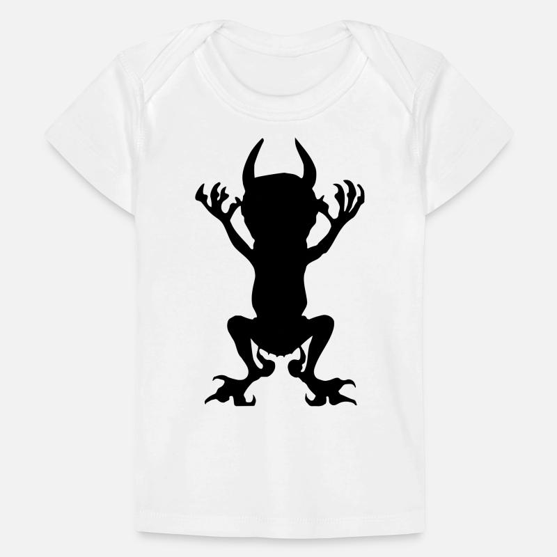 Black Devil Vector Icon Evil Imp Evil T-shirt Premium bébé bio