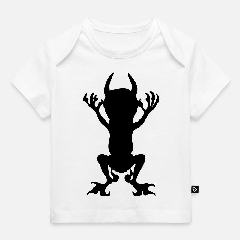 Black Devil Vector Icon Evil Imp Evil - T-shirt Premium bébé bio - blanc