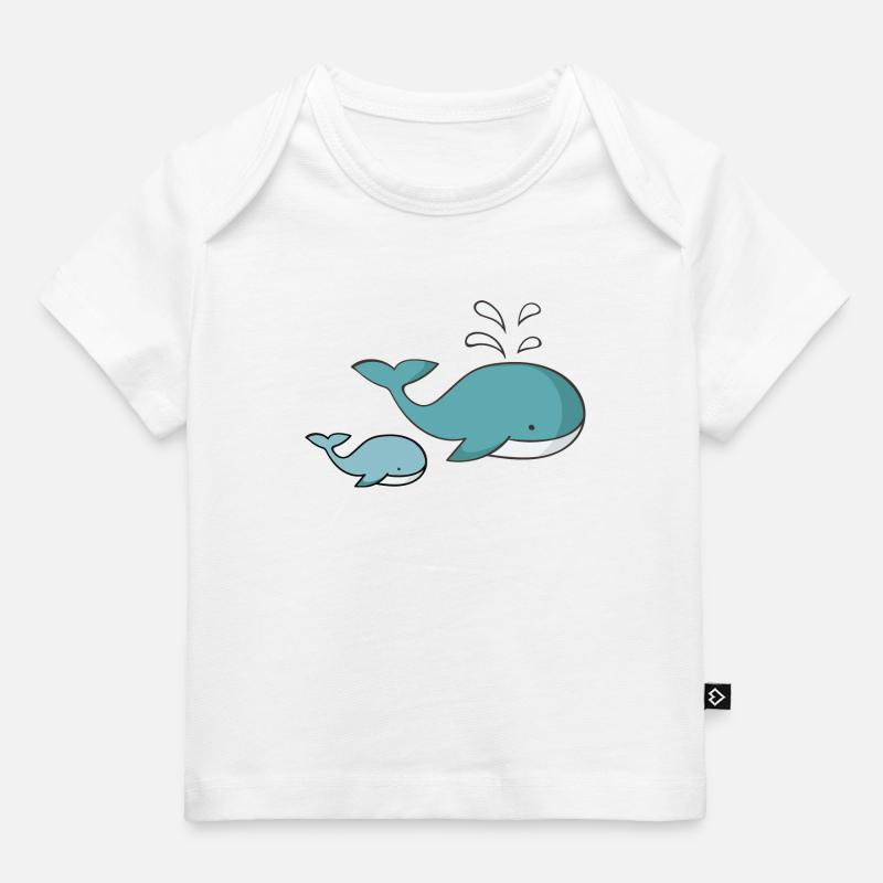 baleine - T-shirt Premium bébé bio - blanc