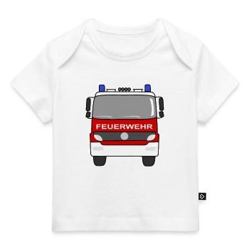 Fire Engine - Baby Premium Organic T-shirt - white - Front