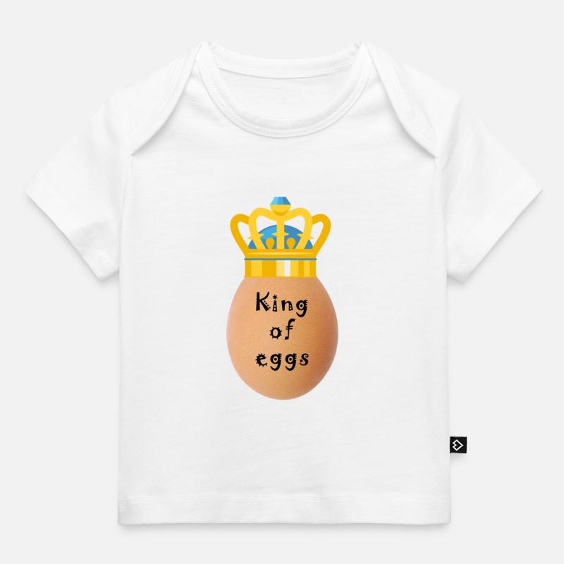 Couronne du Roi des Œufs - T-shirt Premium bébé bio - blanc