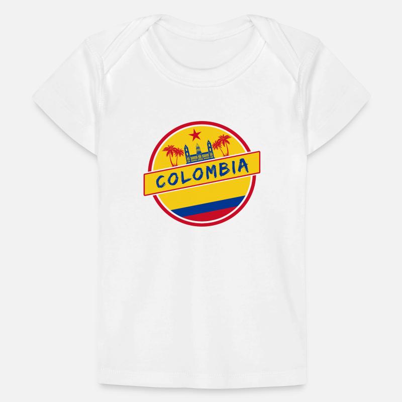 Conception de la Colombie avec drapeau national T-shirt Premium bébé bio