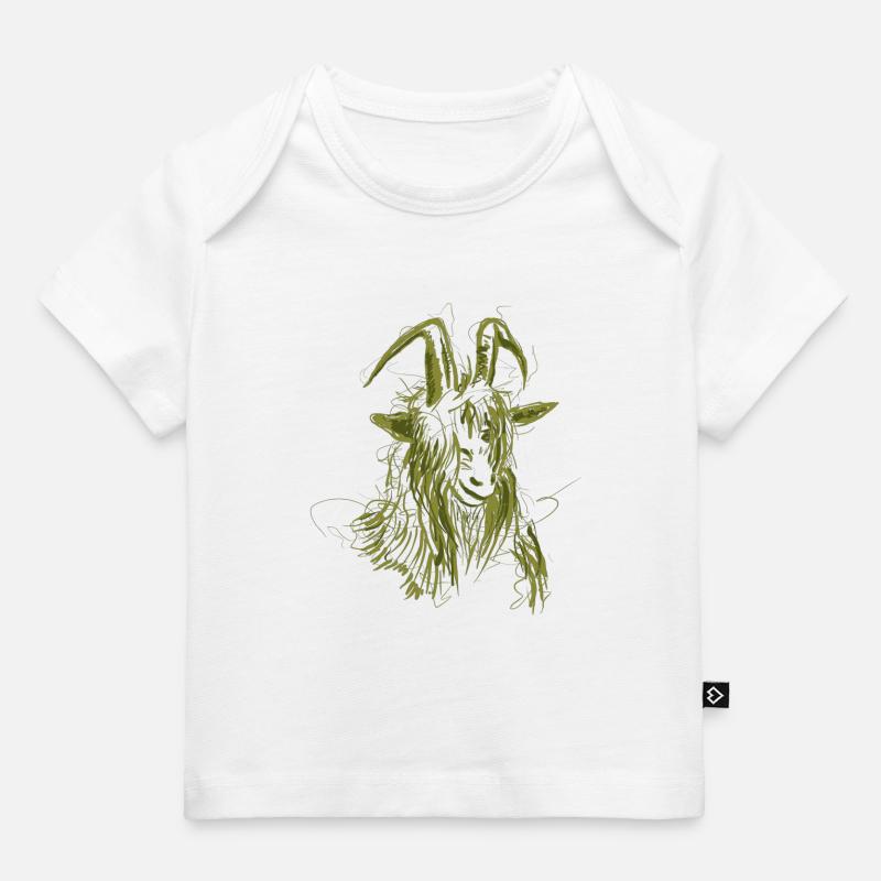 chèvre (vert) - T-shirt Premium bébé bio - blanc