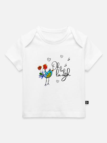 Oh la la laugh - Baby Premium Organic T-Shirt - Weiß