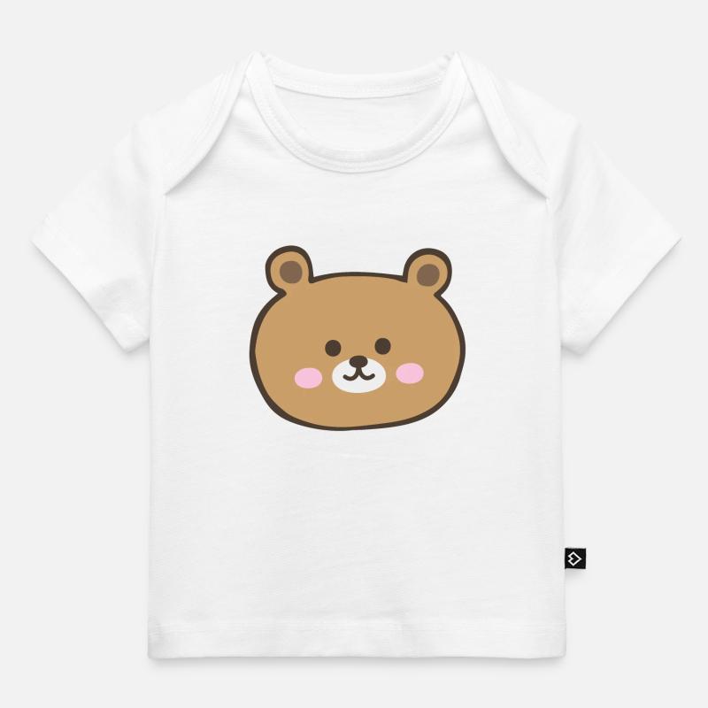 Visage d’ours - T-shirt Premium bébé bio - blanc