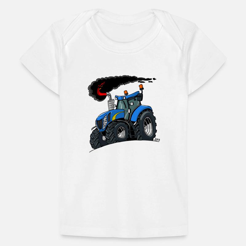 blå traktor T-skjorte Premium baby økologisk