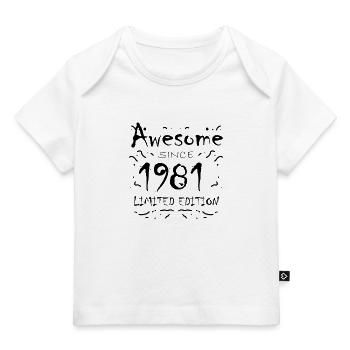 1981 - Born 1981 - Baby Premium Organic T-shirt - white - Front