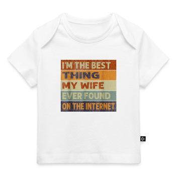 Citation ironique sur Internet et le mariage - T-shirt Premium bébé bio - blanc - Devant