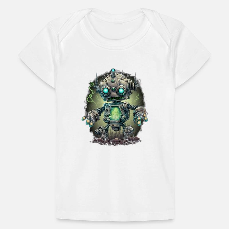 Neon Steampunk Robot Baby Premium Organic T-shirt