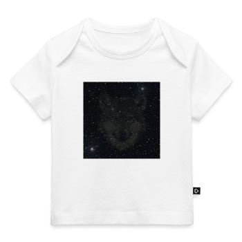 originelle Wildtierdesigns, Wolfkopf nachtmuster - Baby Premium Organic T-Shirt - Weiß - Vorne