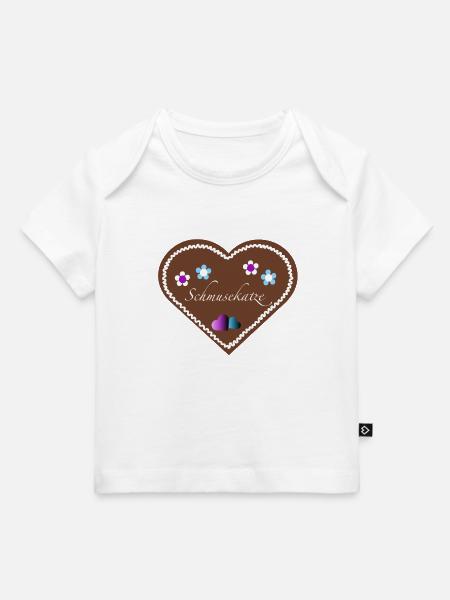 "Jahrmarkt-Liebe" Schmusekatze lila blau - Baby Premium Organic T-Shirt - Weiß
